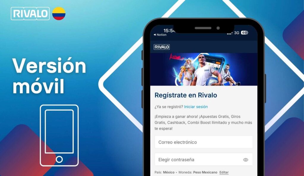 Rivalo en Colombia Página oficial Versión móvil